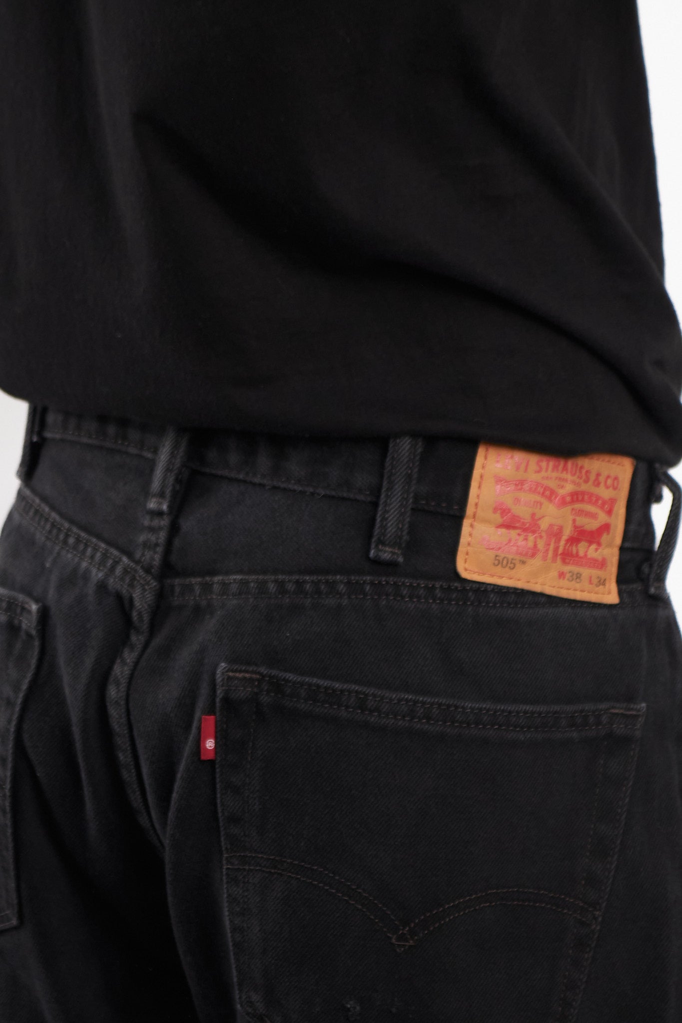 2015 Levi's Black 505 Regular Straight Jean (34)