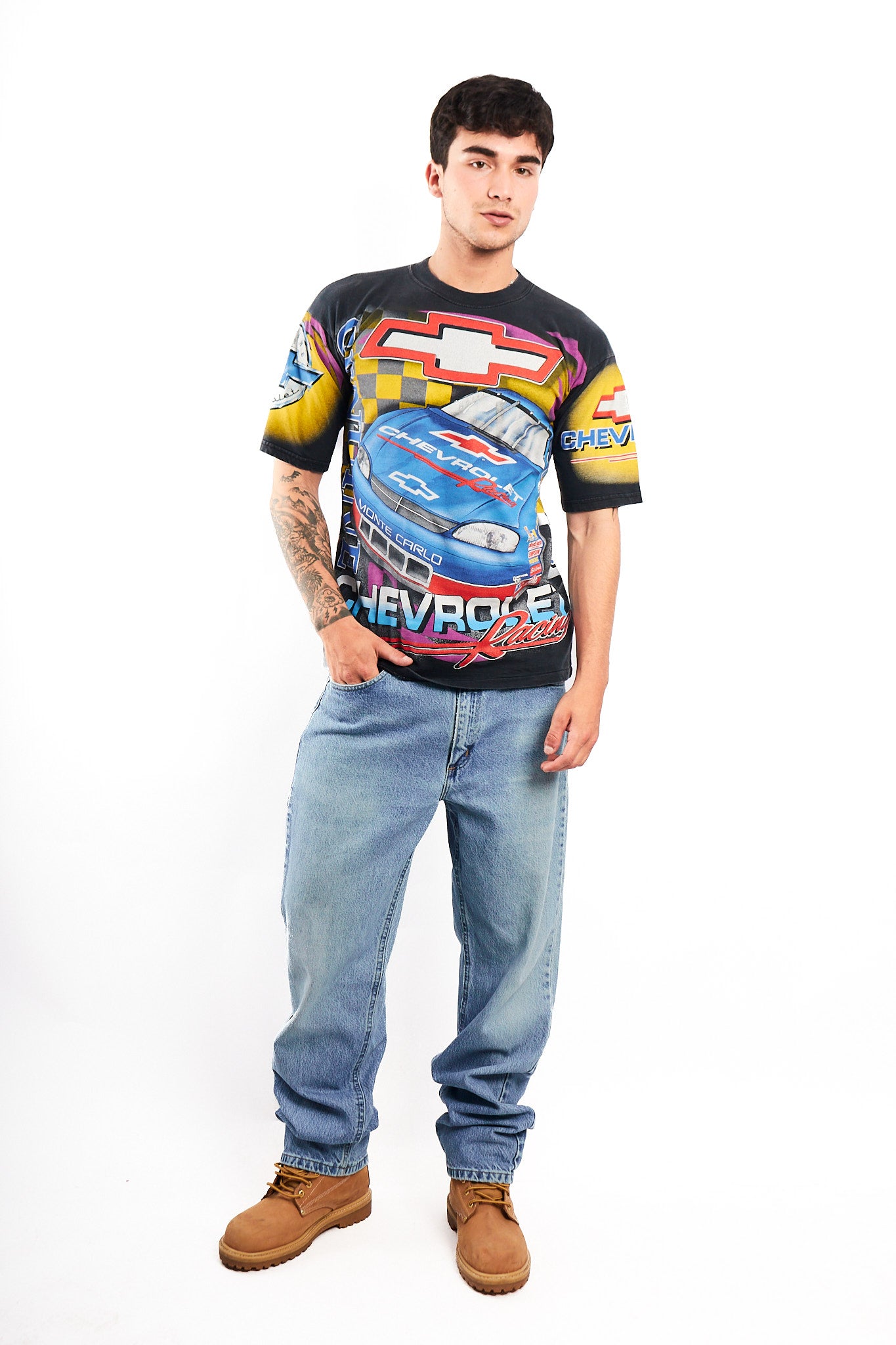 1990 Vintage Nascar Chevrolet Montecarlo AOP Tee (M)