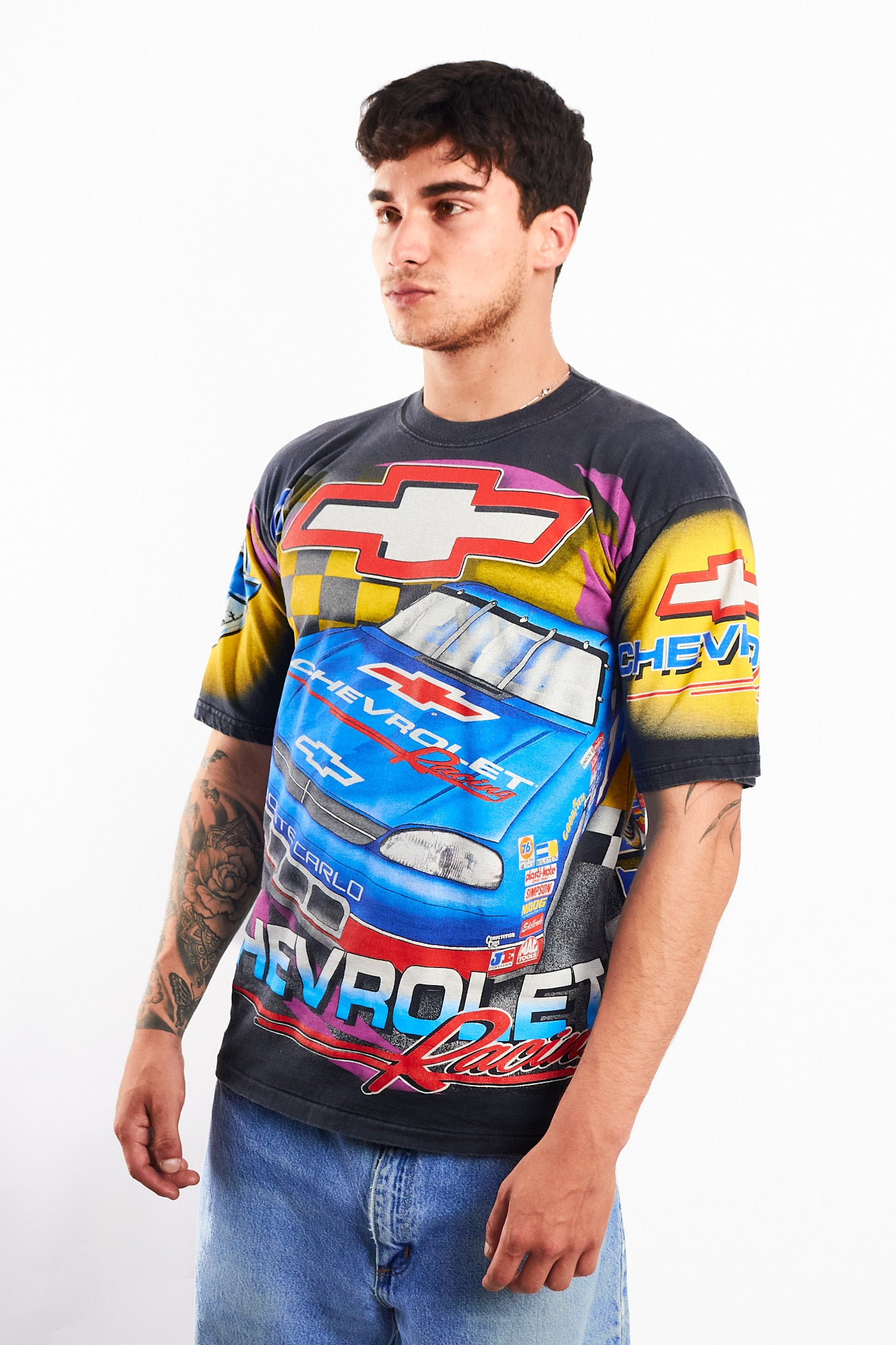 1990 Vintage Nascar Chevrolet Montecarlo AOP Tee (M)