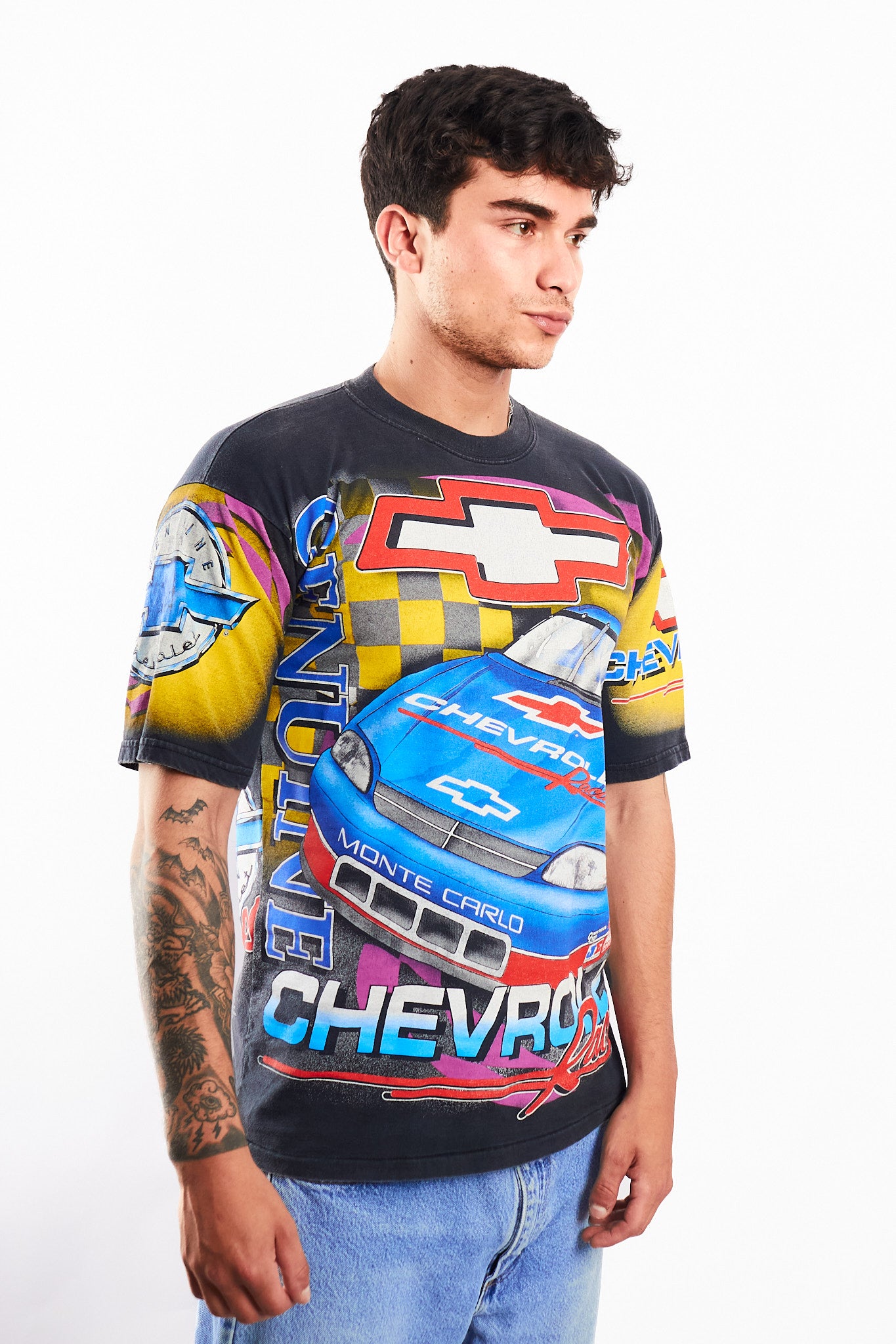 1990 Vintage Nascar Chevrolet Montecarlo AOP Tee (M)