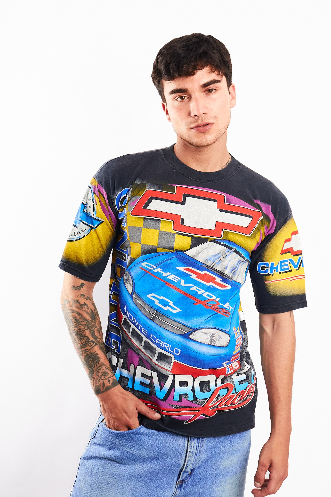 1990 Vintage Nascar Chevrolet Montecarlo AOP Tee (M)