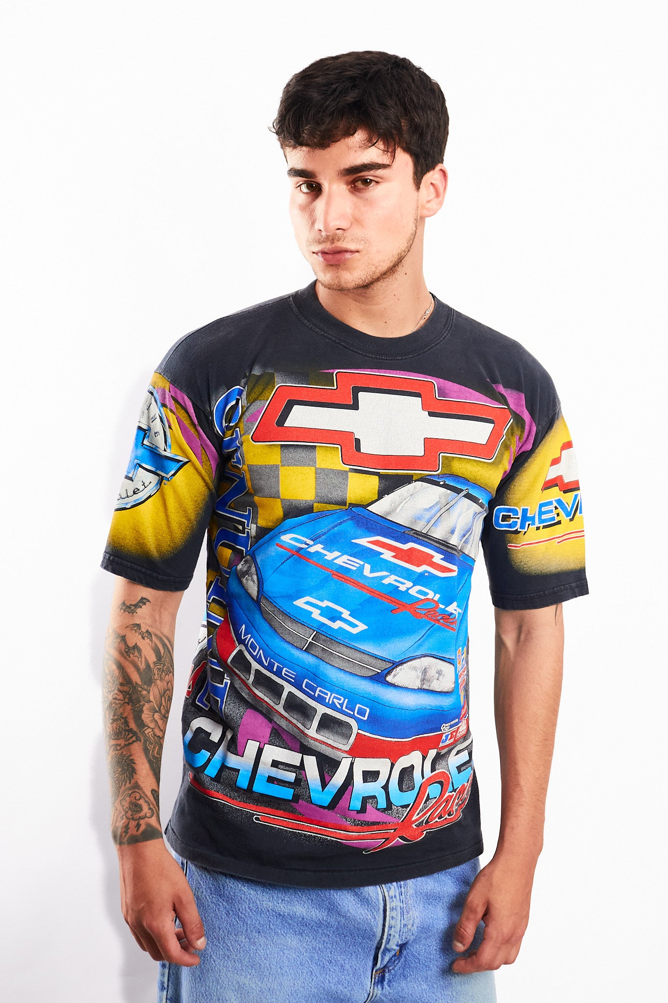 1990 Vintage Nascar Chevrolet Montecarlo AOP Tee (M)