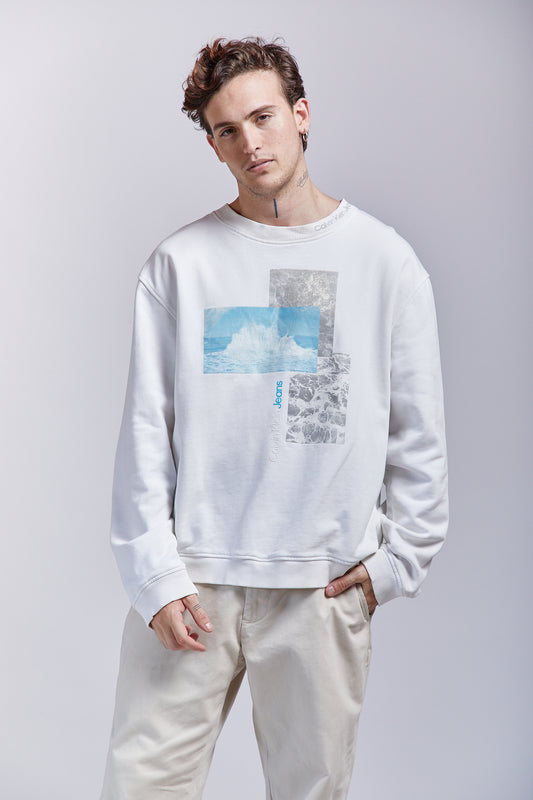 2000 Calvin Klein Jeans Waves Sweatshirt ( L/XL)