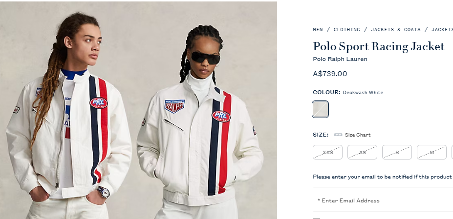 2024 Polo Sport Ralph Lauren Retro Racing Jacket (M)