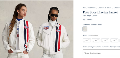 2024 Polo Sport Ralph Lauren Retro Racing Jacket (M)