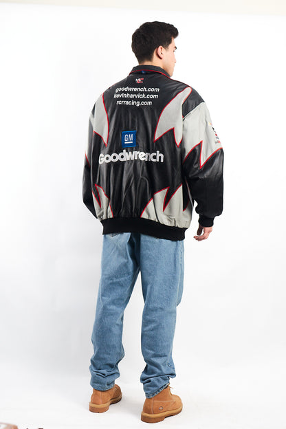 2000 Vintage Jeff Hamilton x Nascar Goodwrench Leather Racing Jacket (L/XL)