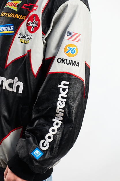 2000 Vintage Jeff Hamilton x Nascar Goodwrench Leather Racing Jacket (L/XL)