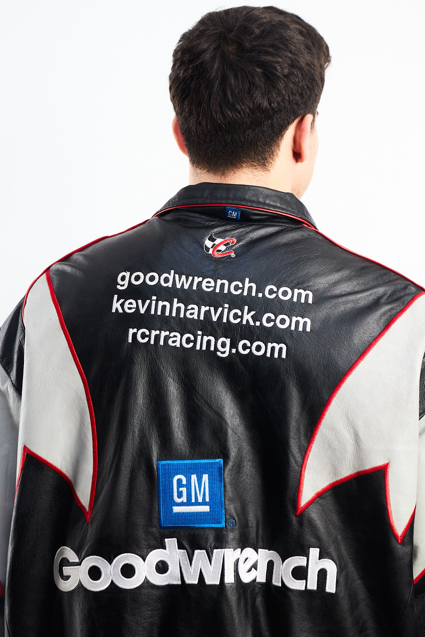 2000 Vintage Jeff Hamilton x Nascar Goodwrench Leather Racing Jacket (L/XL)