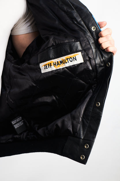 2000 Vintage Jeff Hamilton x Nascar Goodwrench Leather Racing Jacket (L/XL)