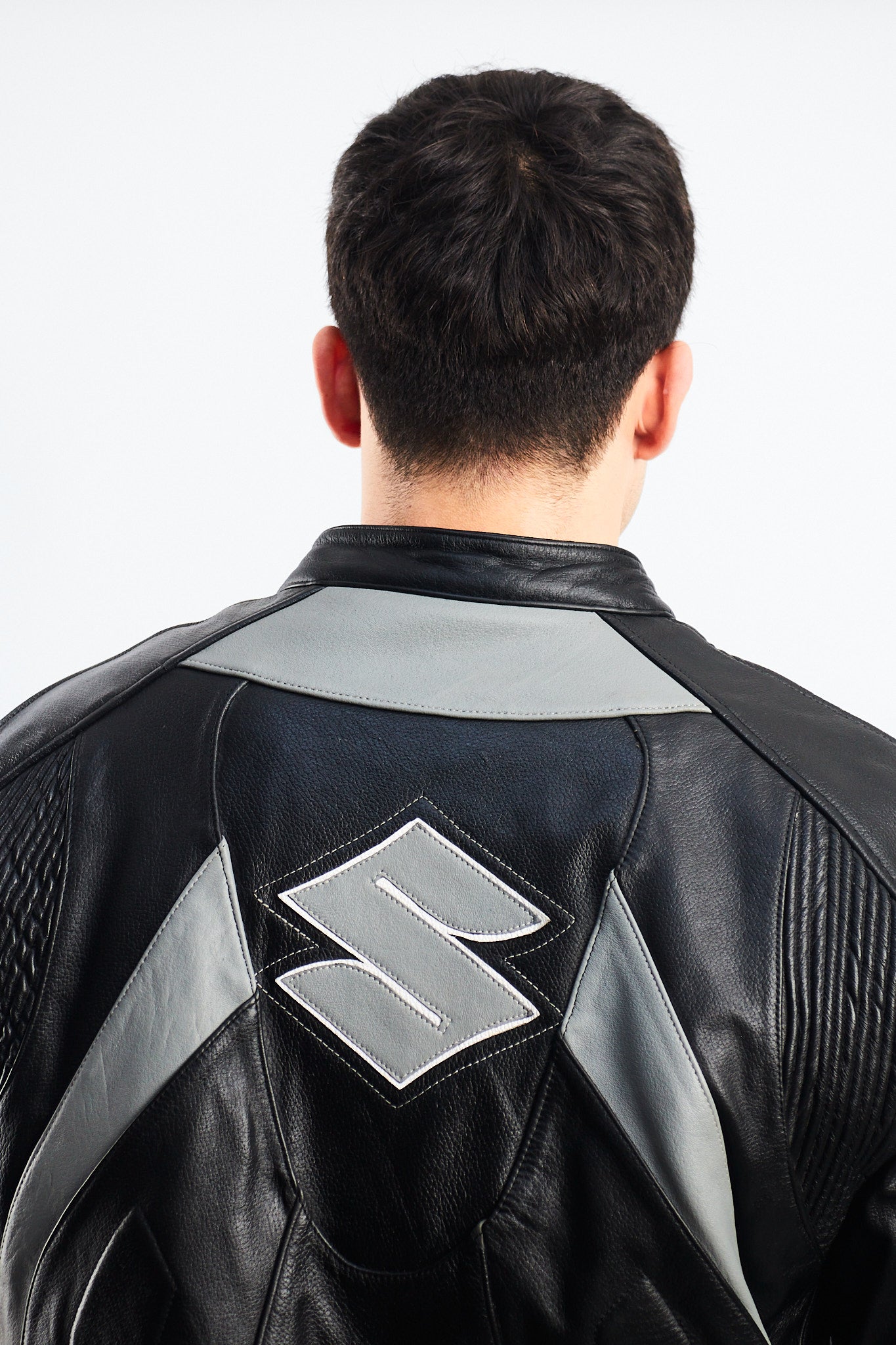 2000 Vintage Suzuki Racing Ahead Leather Moto Jacket (M/L)