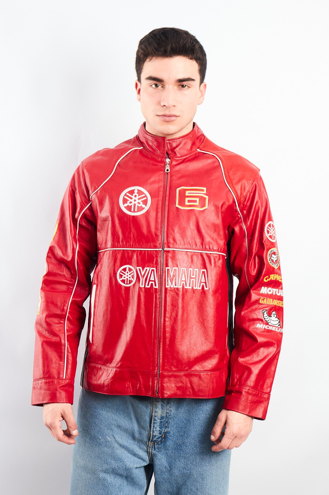 1990 Vintage Yamaha MotoGP Leather Moto Jacket (M)