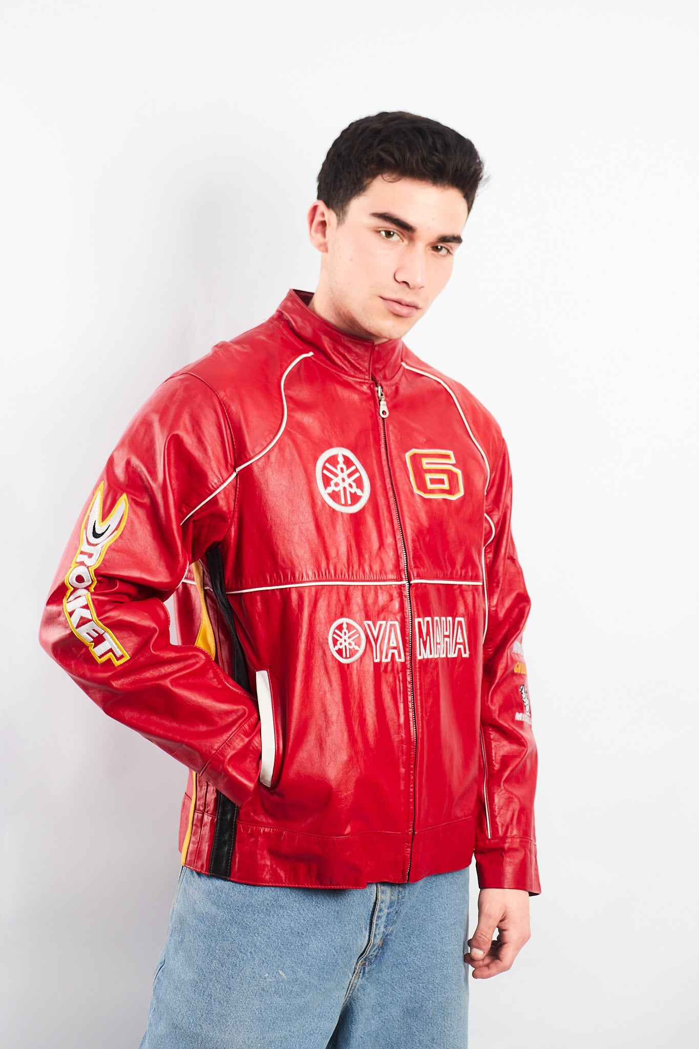 1990 Vintage Yamaha MotoGP Leather Moto Jacket (M)