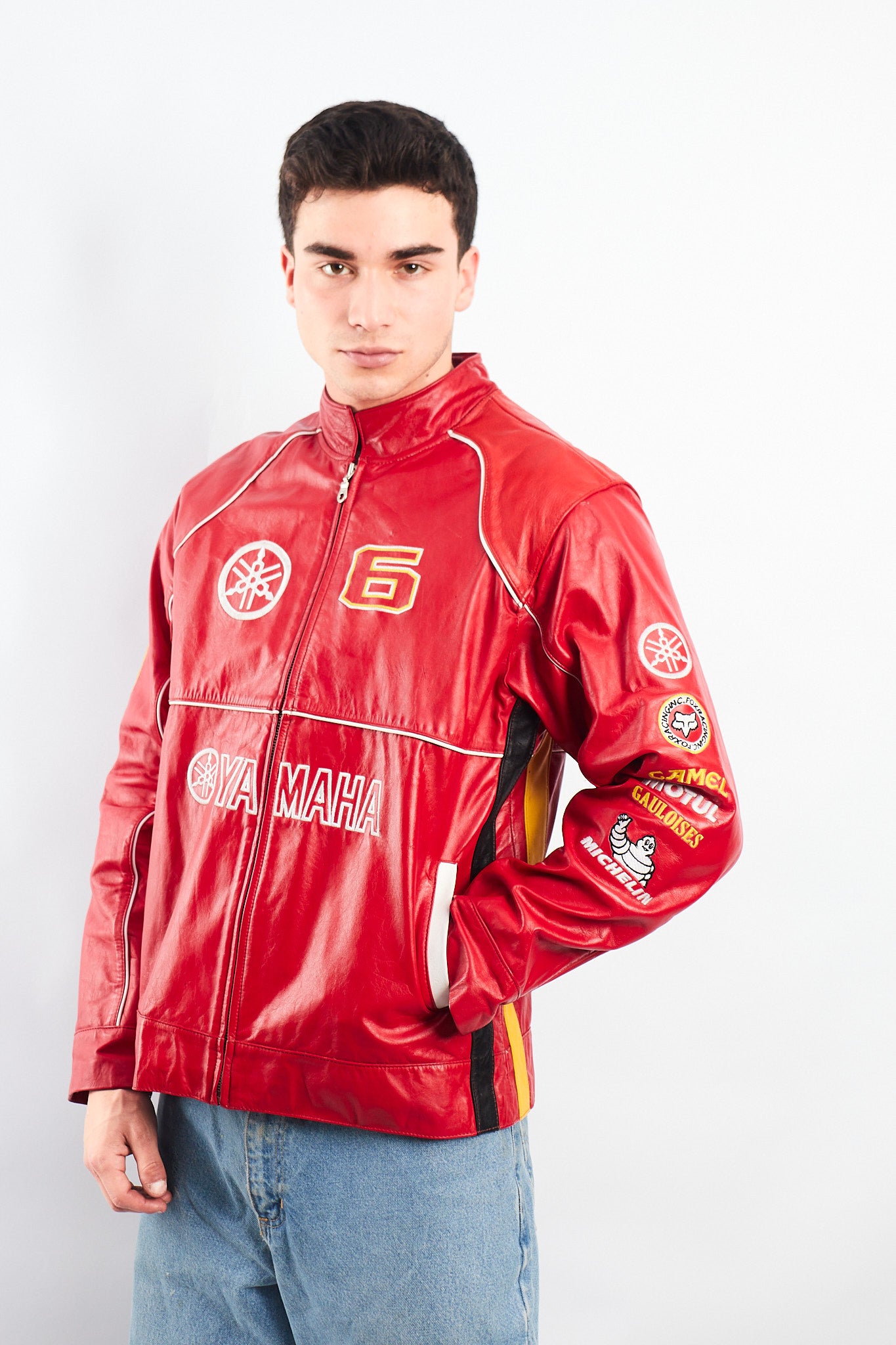 1990 Vintage Yamaha MotoGP Leather Moto Jacket (M)