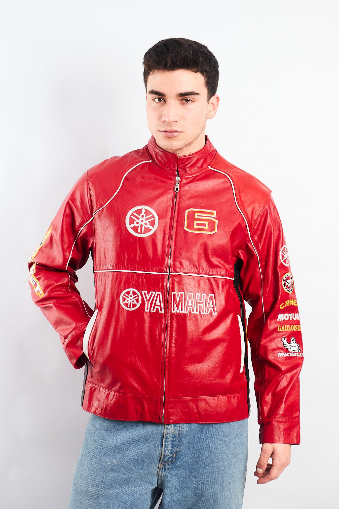1990 Vintage Yamaha MotoGP Leather Moto Jacket (M)