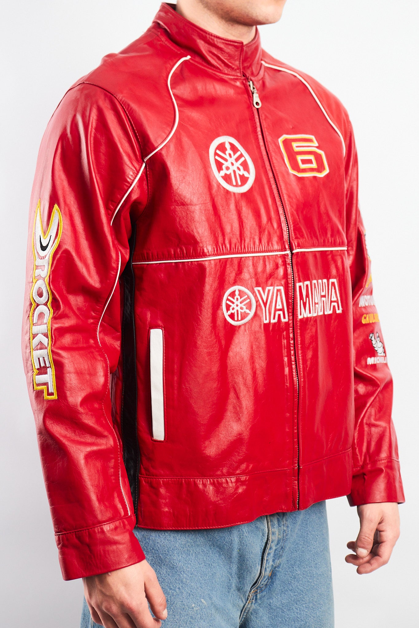 1990 Vintage Yamaha MotoGP Leather Moto Jacket (M)