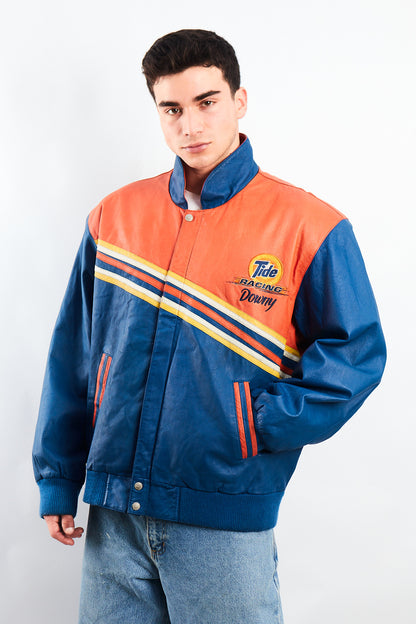 2001 Vintage Jeff Hamilton Nascar Tide Leather Racing Jacket (M/L)