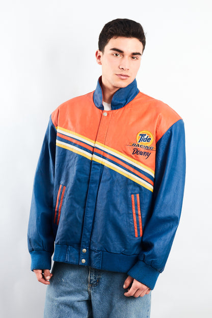2001 Vintage Jeff Hamilton Nascar Tide Leather Racing Jacket (M/L)
