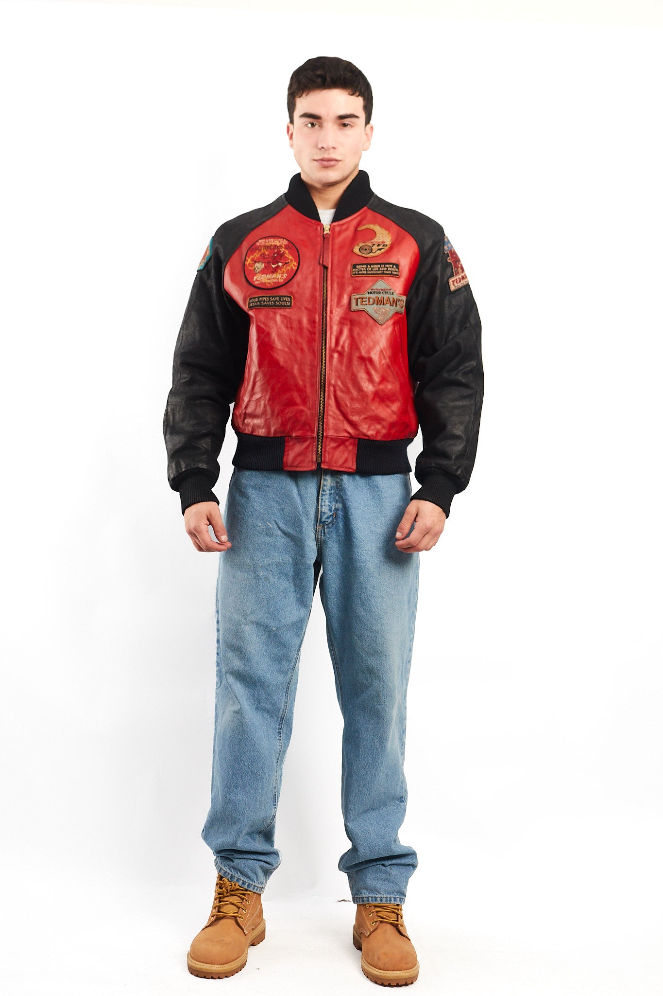 1991 Vintage Tedman Limited Edition Biker Leather Jacket (M/L)