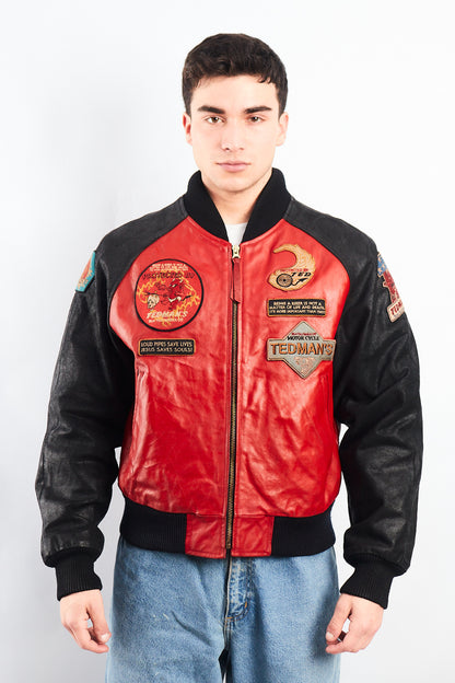 1991 Vintage Tedman Limited Edition Biker Leather Jacket (M/L)