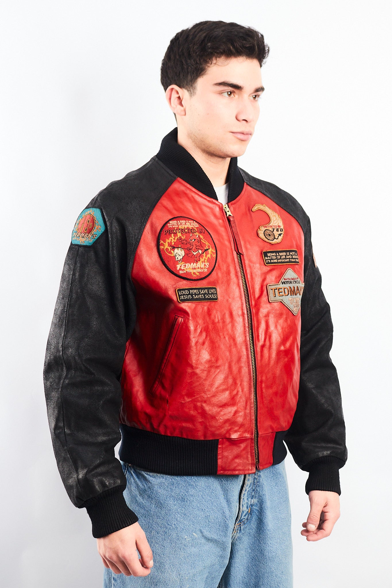 1991 Vintage Tedman Limited Edition Biker Leather Jacket (M/L)