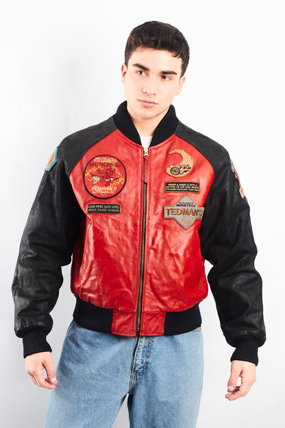1991 Vintage Tedman Limited Edition Biker Leather Jacket (M/L)