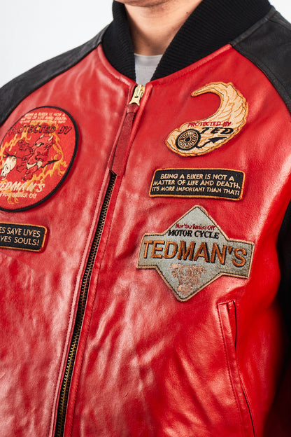 1991 Vintage Tedman Limited Edition Biker Leather Jacket (M/L)