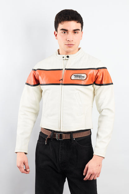 2000 Vintage Harley Davidson Leather Boxy Jacket (S/M)