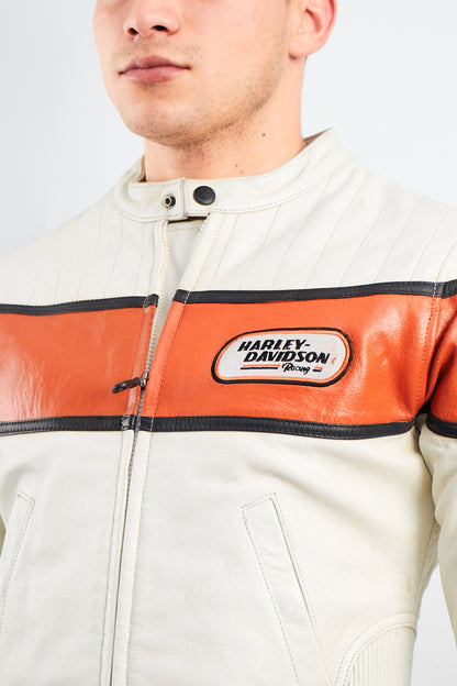 2000 Vintage Harley Davidson Leather Boxy Jacket (S/M)