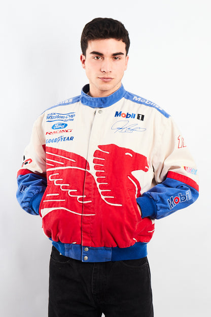 1990 Vintage Jeff Hamilton Ford x Mobil Pegasus Racing Jacket (M)