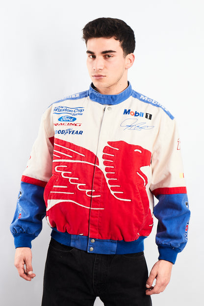 1990 Vintage Jeff Hamilton Ford x Mobil Pegasus Racing Jacket (M)
