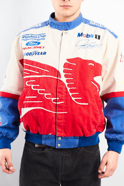 1990 Vintage Jeff Hamilton Ford x Mobil Pegasus Racing Jacket (M)