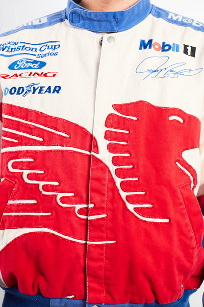 1990 Vintage Jeff Hamilton Ford x Mobil Pegasus Racing Jacket (M)