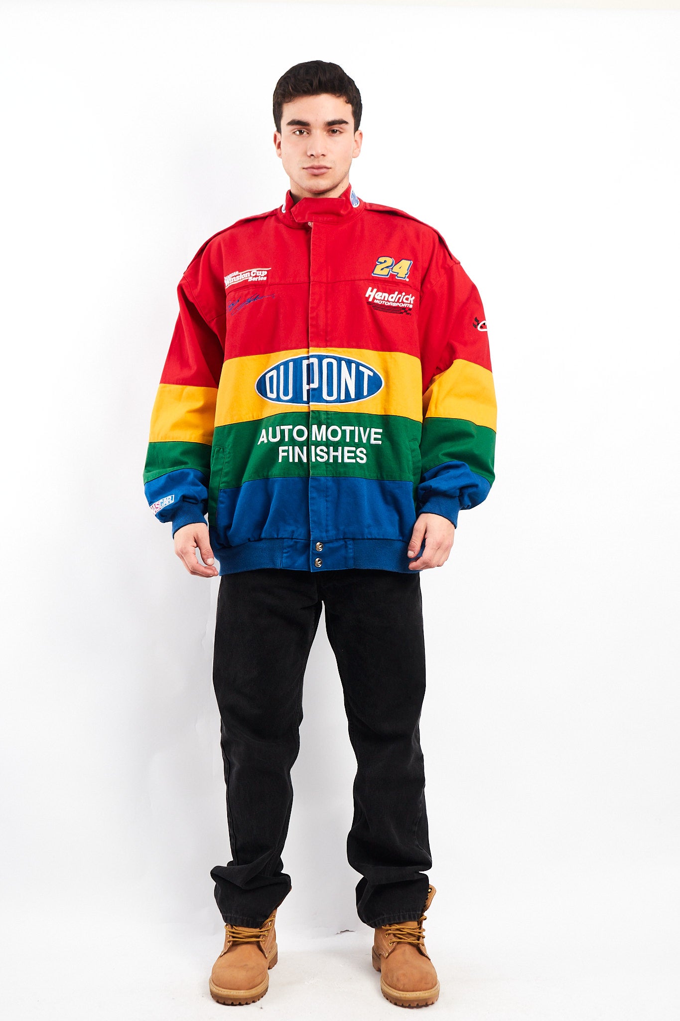 1990 Vintage Chase Jeff Gordon #24 Nascar Rainbow Racing Jacket (XL)