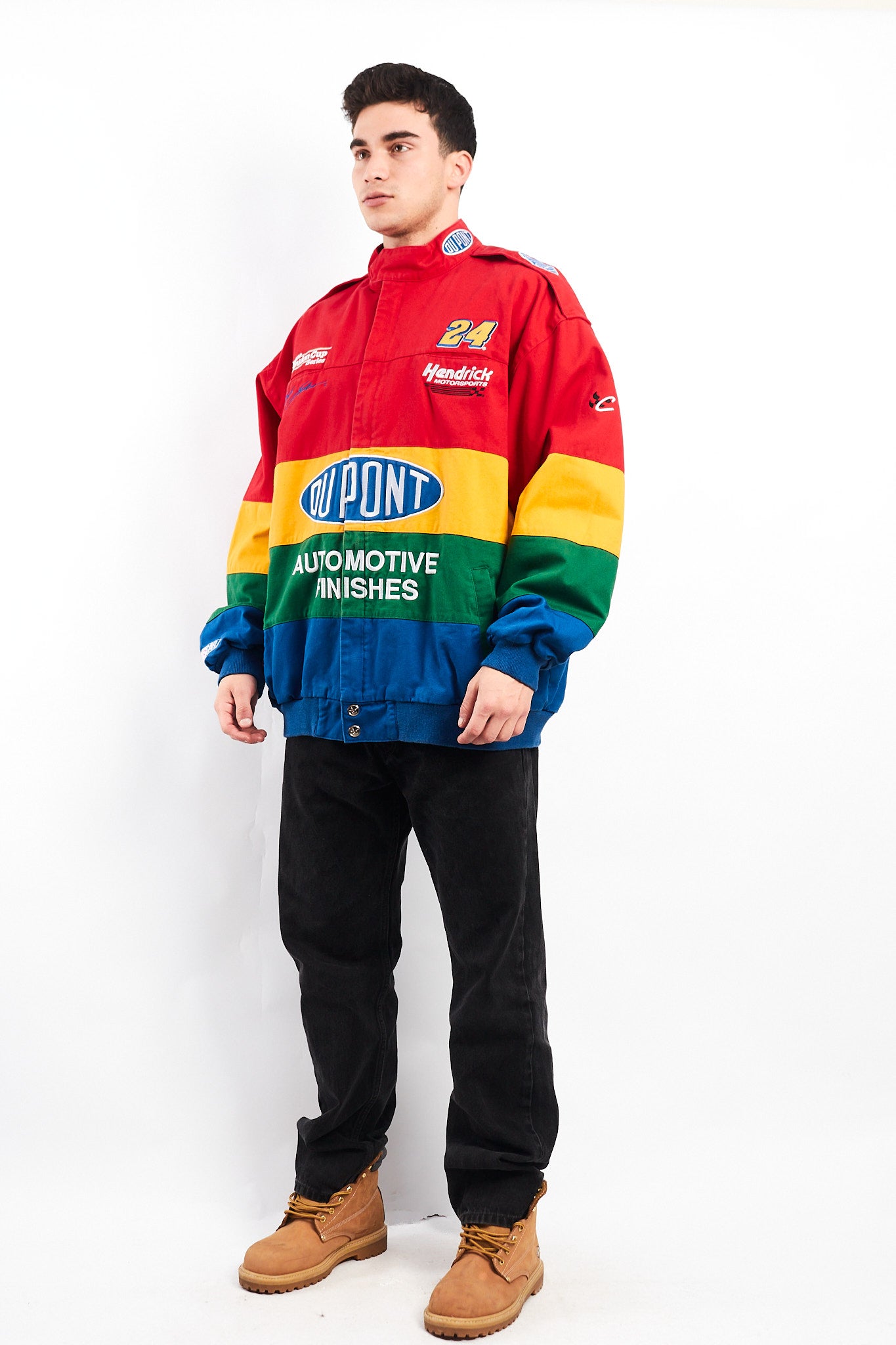 1990 Vintage Chase Jeff Gordon #24 Nascar Rainbow Racing Jacket (XL)