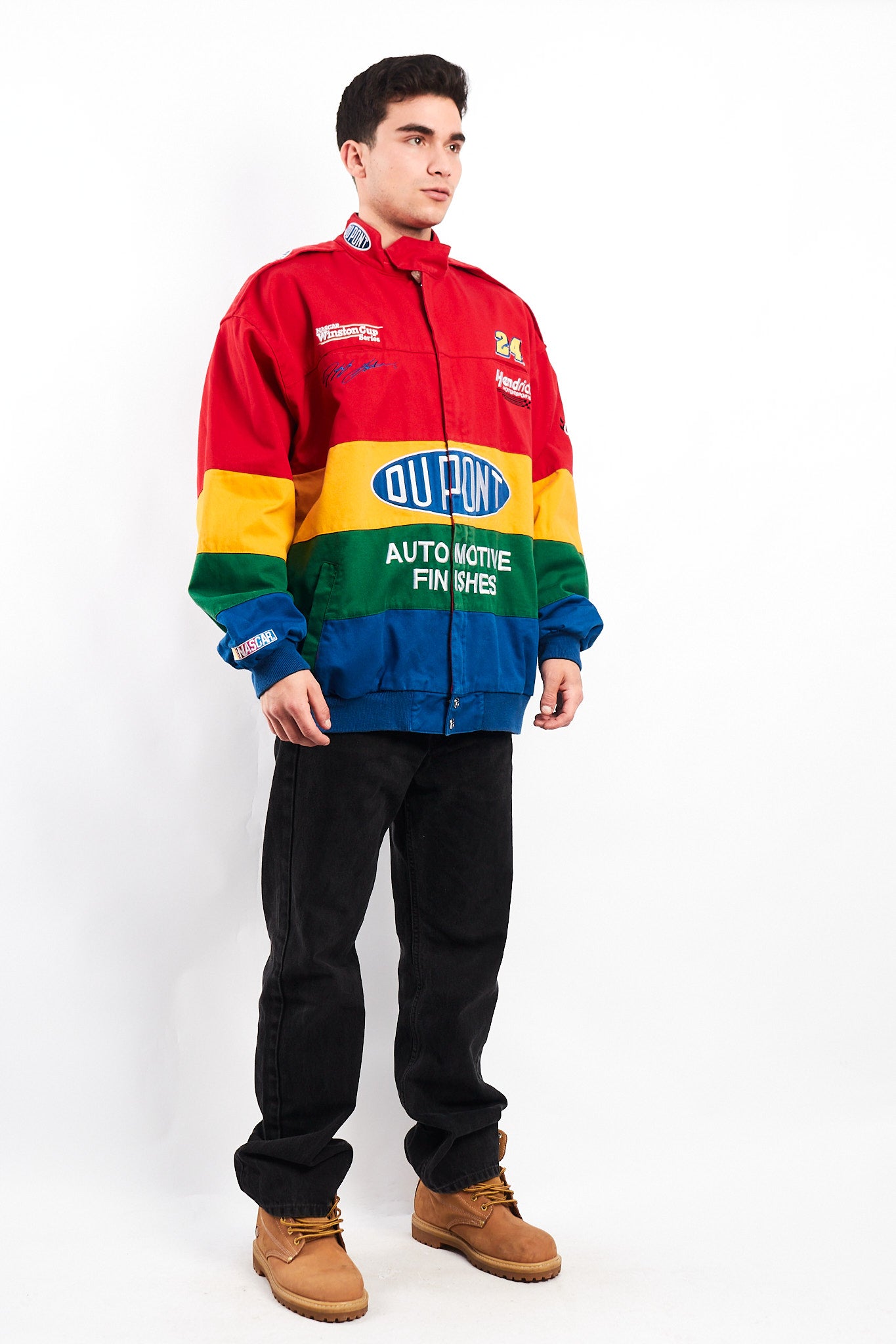 1990 Vintage Chase Jeff Gordon #24 Nascar Rainbow Racing Jacket (XL)