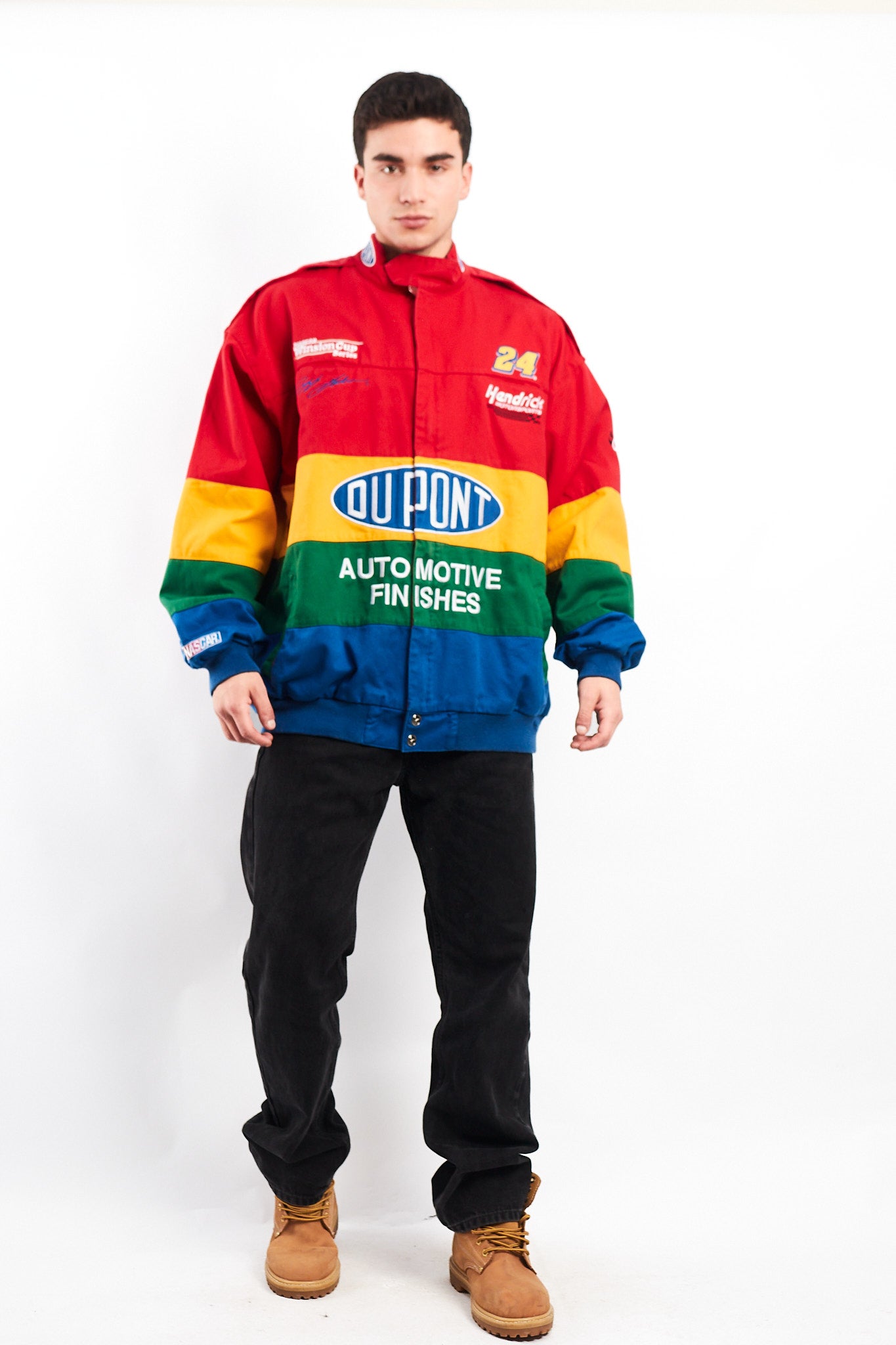 1990 Vintage Chase Jeff Gordon #24 Nascar Rainbow Racing Jacket (XL)