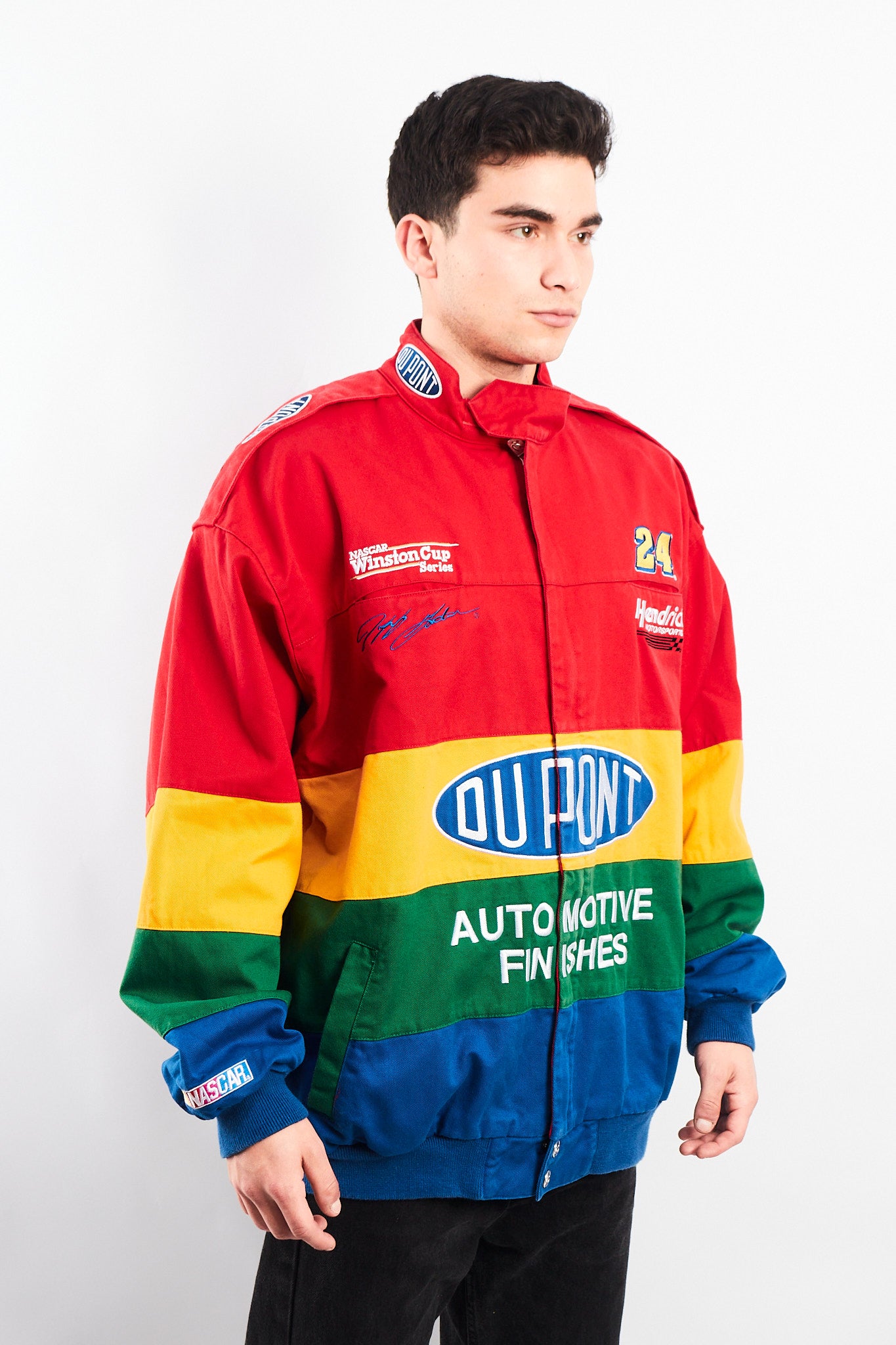 1990 Vintage Chase Jeff Gordon #24 Nascar Rainbow Racing Jacket (XL)