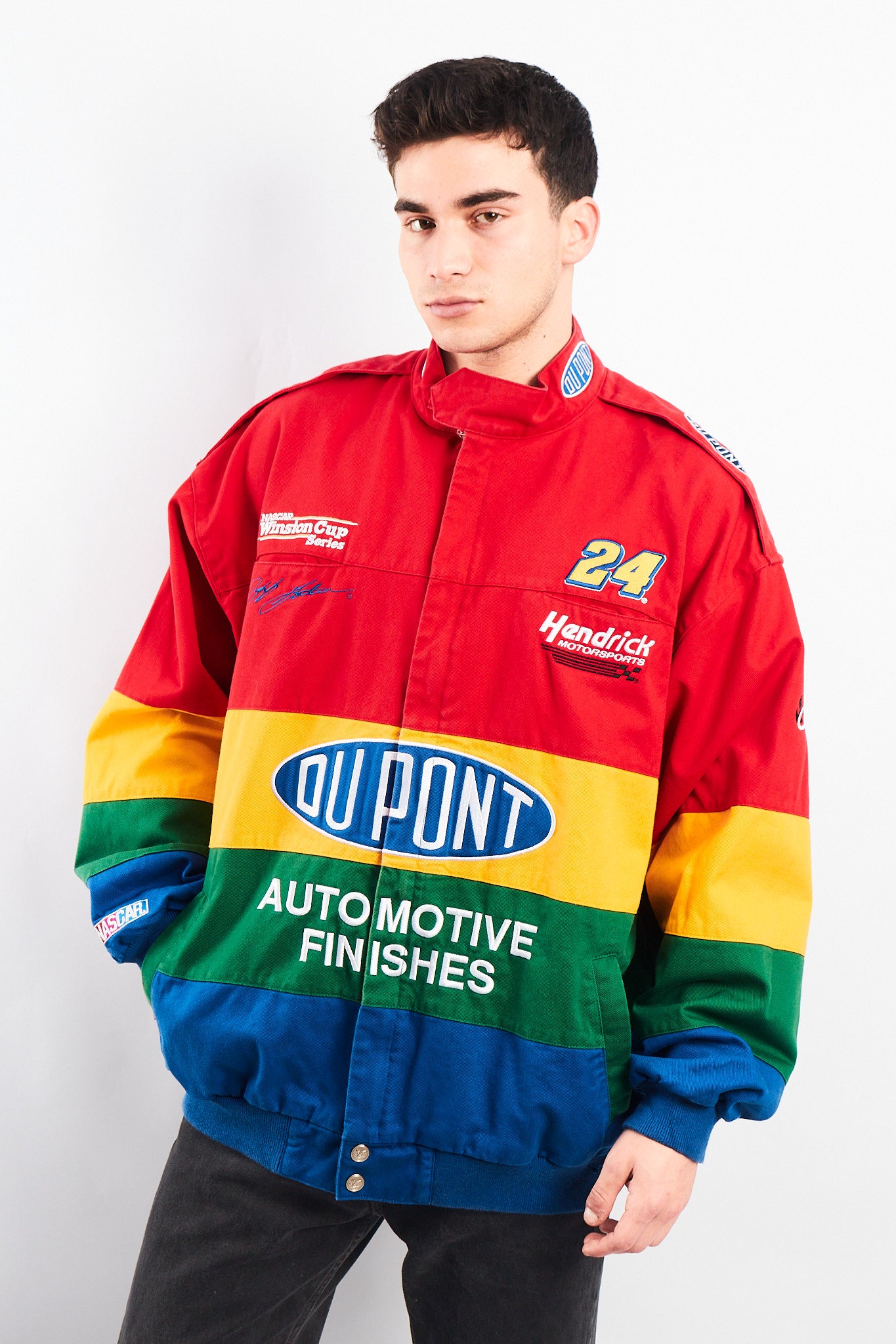 1990 Vintage Chase Jeff Gordon #24 Nascar Rainbow Racing Jacket (XL)