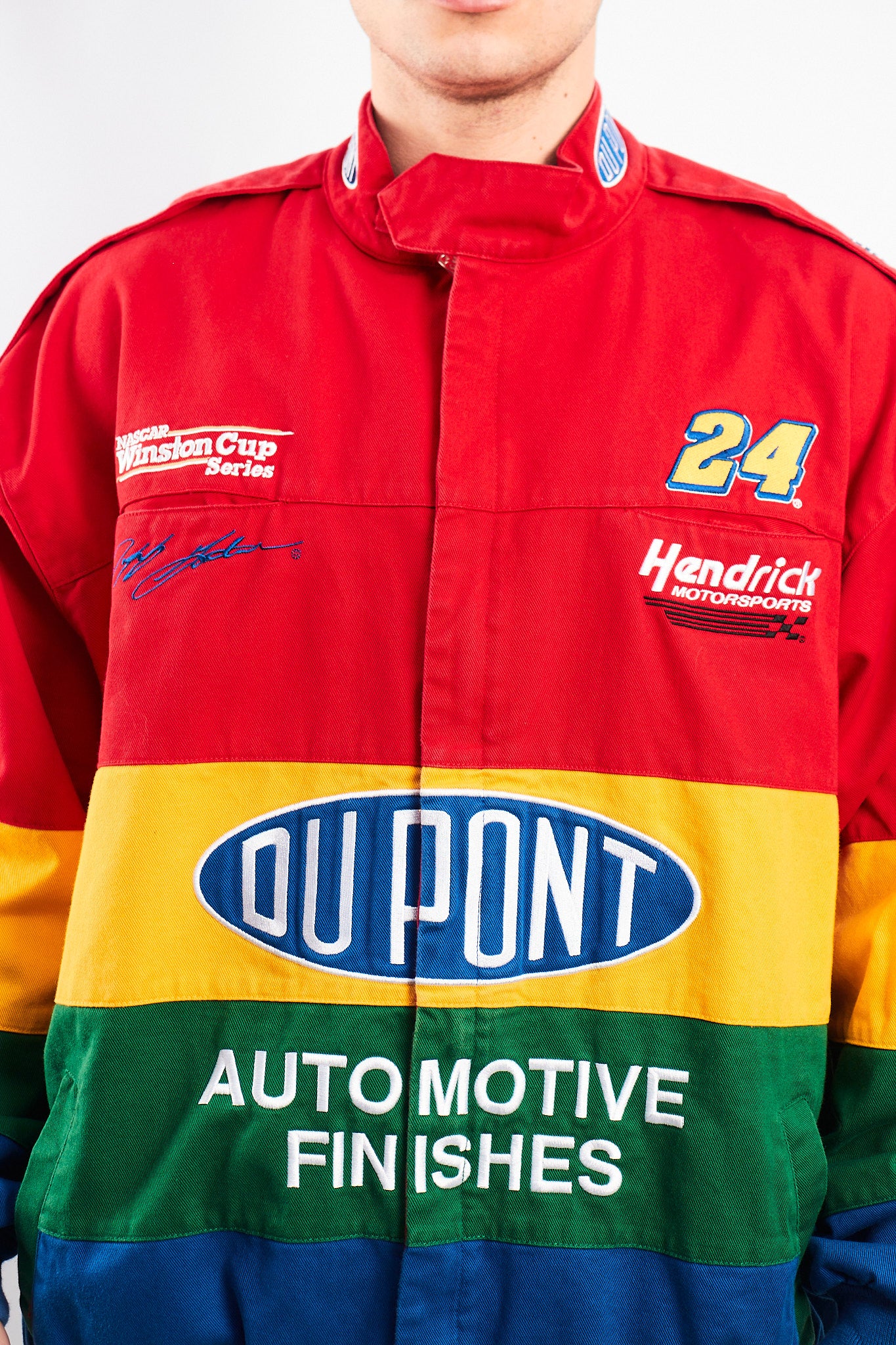 1990 Vintage Chase Jeff Gordon #24 Nascar Rainbow Racing Jacket (XL)