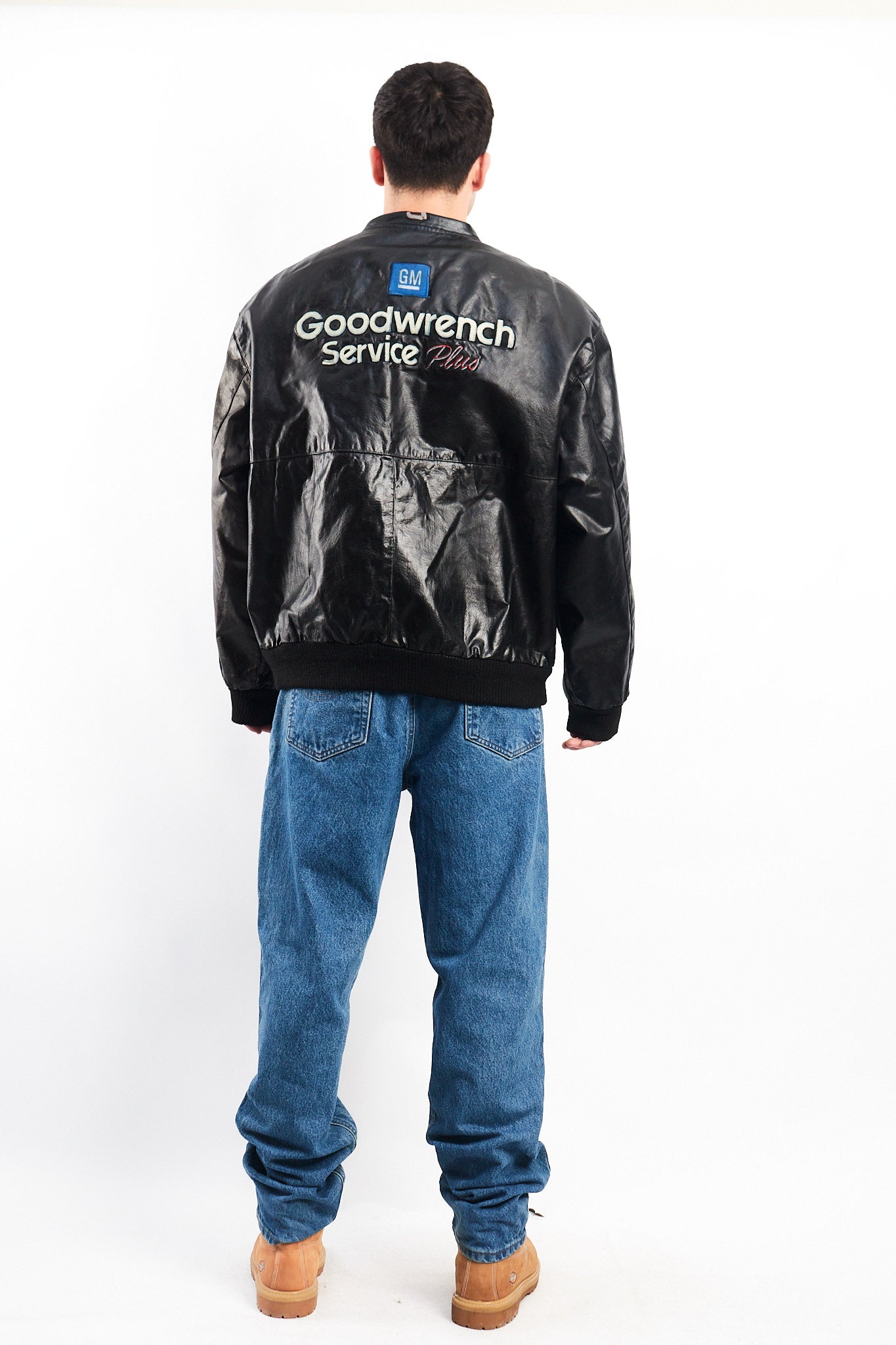 1999 Vintage Jeff Hamilton Nascar Dale Earnhardt Leather Racing Jacket (L/XL)