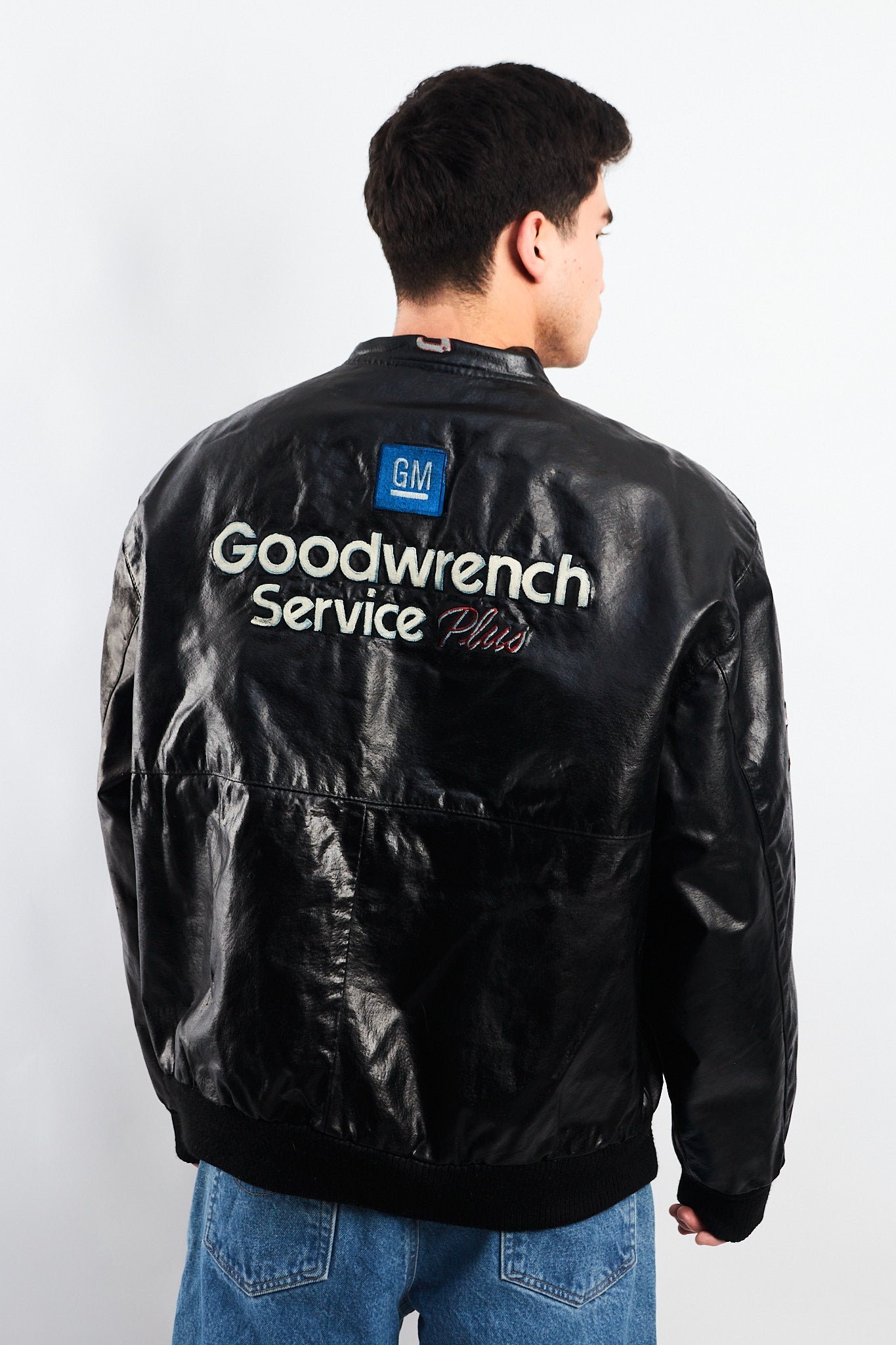 1999 Vintage Jeff Hamilton Nascar Dale Earnhardt Leather Racing Jacket (L/XL)