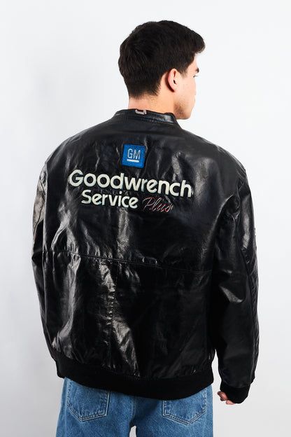 1999 Vintage Jeff Hamilton Nascar Dale Earnhardt Leather Racing Jacket (L/XL)