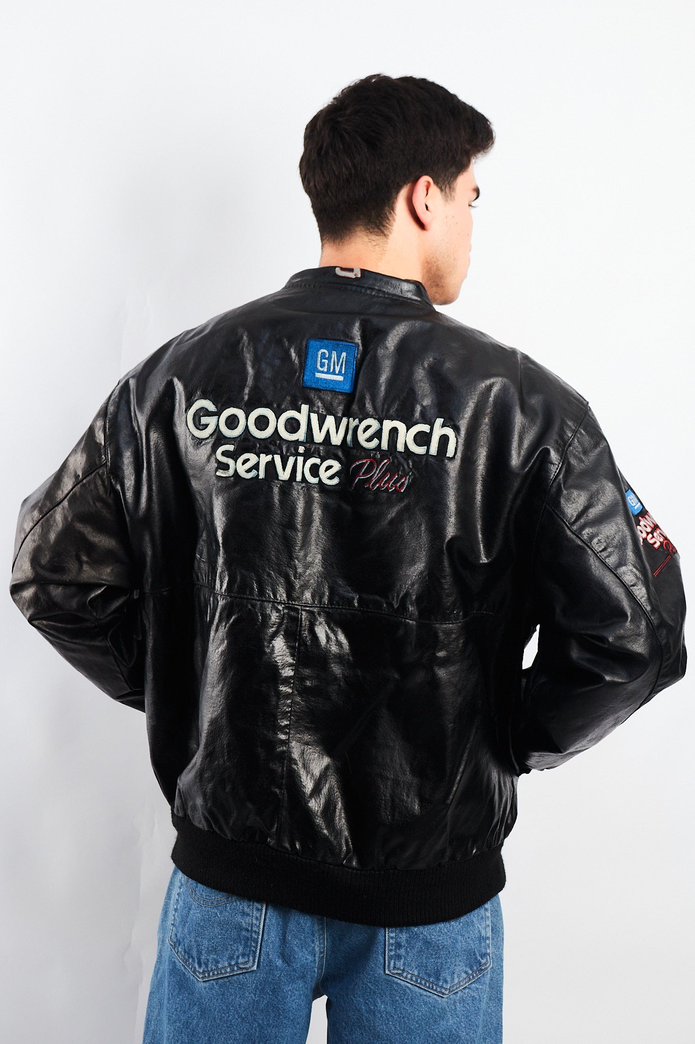 1999 Vintage Jeff Hamilton Nascar Dale Earnhardt Leather Racing Jacket (L/XL)