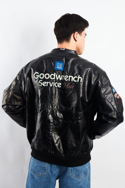1999 Vintage Jeff Hamilton Nascar Dale Earnhardt Leather Racing Jacket (L/XL)
