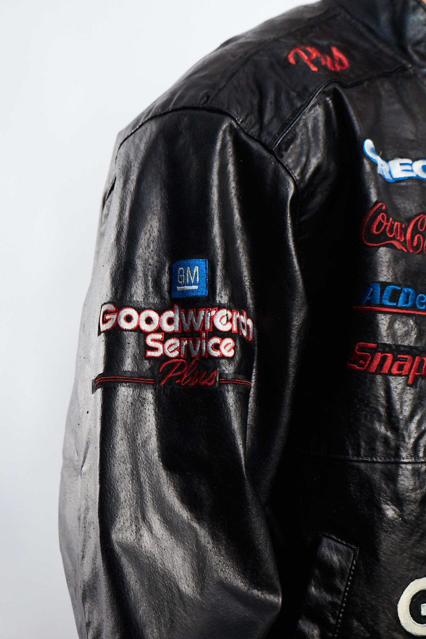 1999 Vintage Jeff Hamilton Nascar Dale Earnhardt Leather Racing Jacket (L/XL)