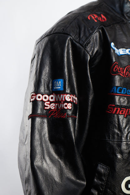 1999 Vintage Jeff Hamilton Nascar Dale Earnhardt Leather Racing Jacket (L/XL)