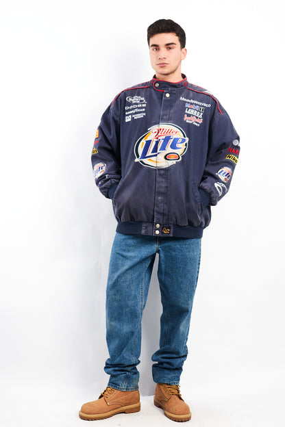 2002 Vintage Chase Dodge x Miller Lite Nascar Racing Jacket (L/XL)