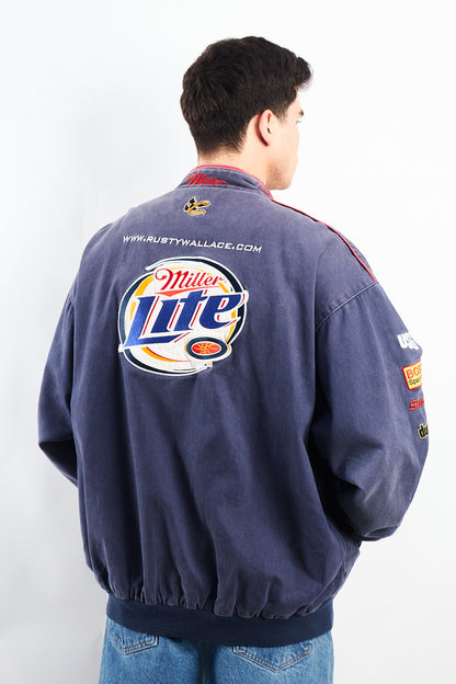 2002 Vintage Chase Dodge x Miller Lite Nascar Racing Jacket (L/XL)