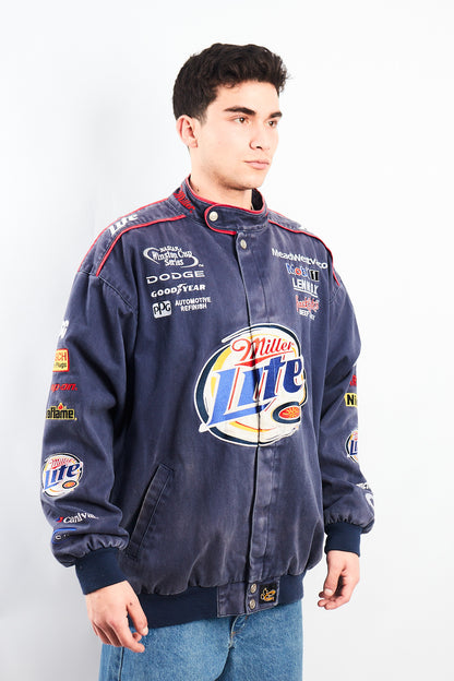 2002 Vintage Chase Dodge x Miller Lite Nascar Racing Jacket (L/XL)
