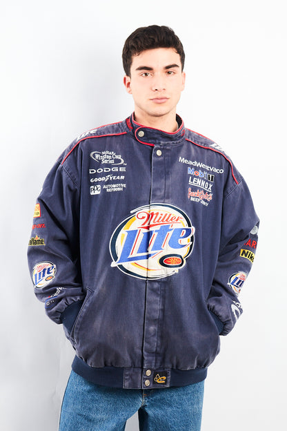 2002 Vintage Chase Dodge x Miller Lite Nascar Racing Jacket (L/XL)